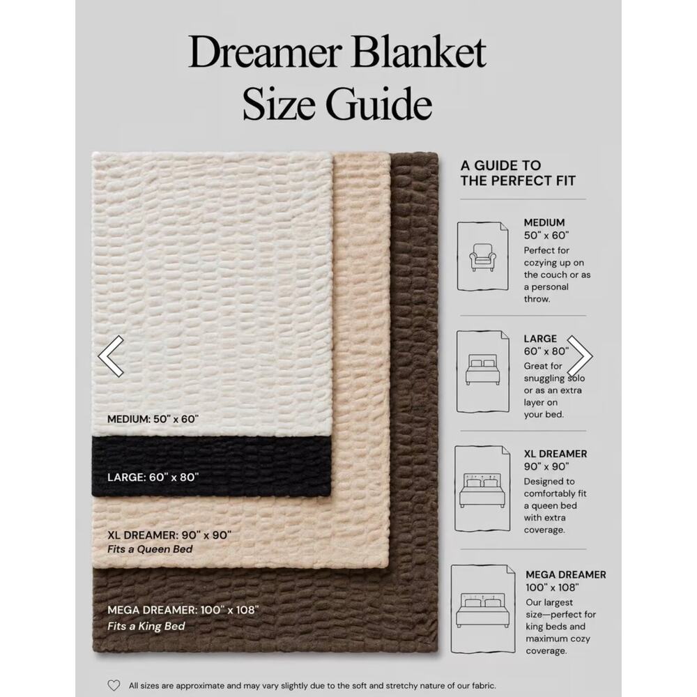 New Comfrt dreamer XL twilight blue blanket 90x90 - Picture 4 of 6